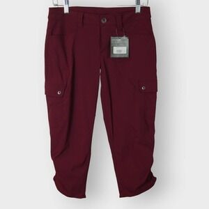Eddie Bauer Maroon Capris NWT Women's Horizon Capris Dark Berry Size 2